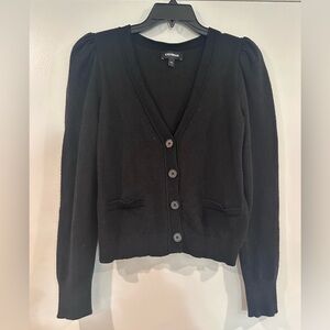 Express black button up cardigan